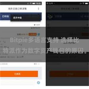 Bitpie多语言支持 选择比特派作为数字资产钱包的原因。