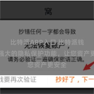 比特派APP入口 比特派钱包：强大的隐私保护功能，让您资产更安全