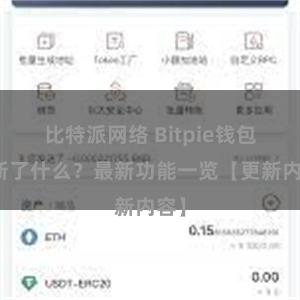 比特派网络 Bitpie钱包更新了什么？最新功能一览【更新内容】